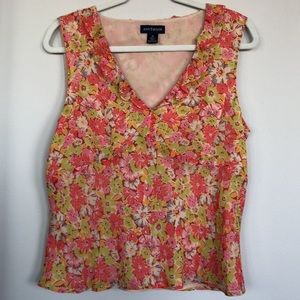 AnnTaylor Floral Sleeveless Blouse